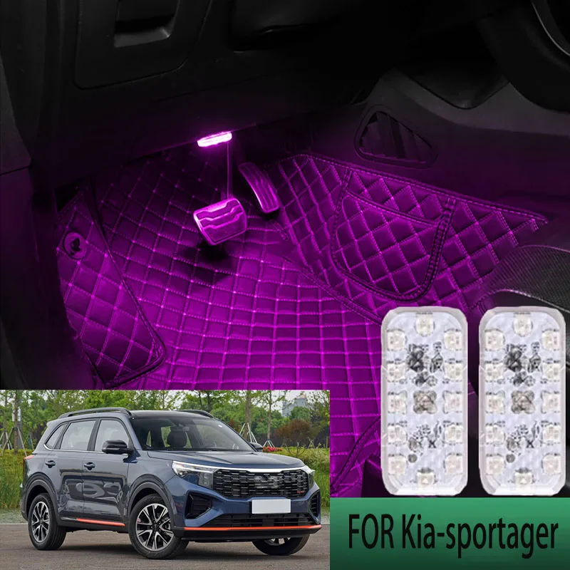 

FOR Kia-sportage r cross LED Car Interior Ambient Foot Light Atmosphere Decorative Lamps Party decoration lights Neon strips