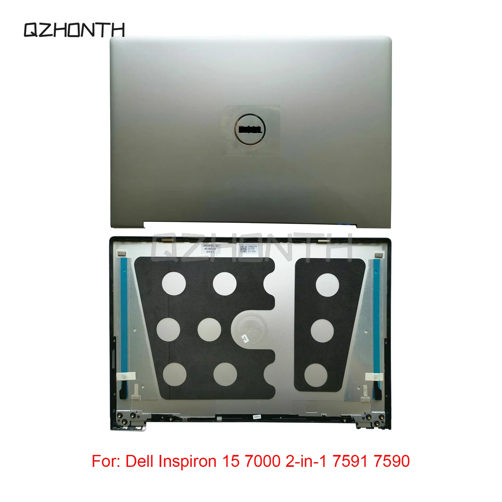 New For Dell Inspiron 15 7000 2-in-1 7591 7590 LCD Back Cover Rear Lid (Silver) 0D8W04 15.6