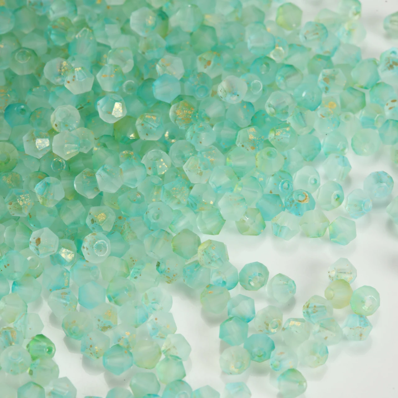 Exquisite 10880Pcs/pack 4mm Multi-color Frosted Gold Splattered Glass Beads Loose Beads for Handmade Jewelry DIY Acceessories