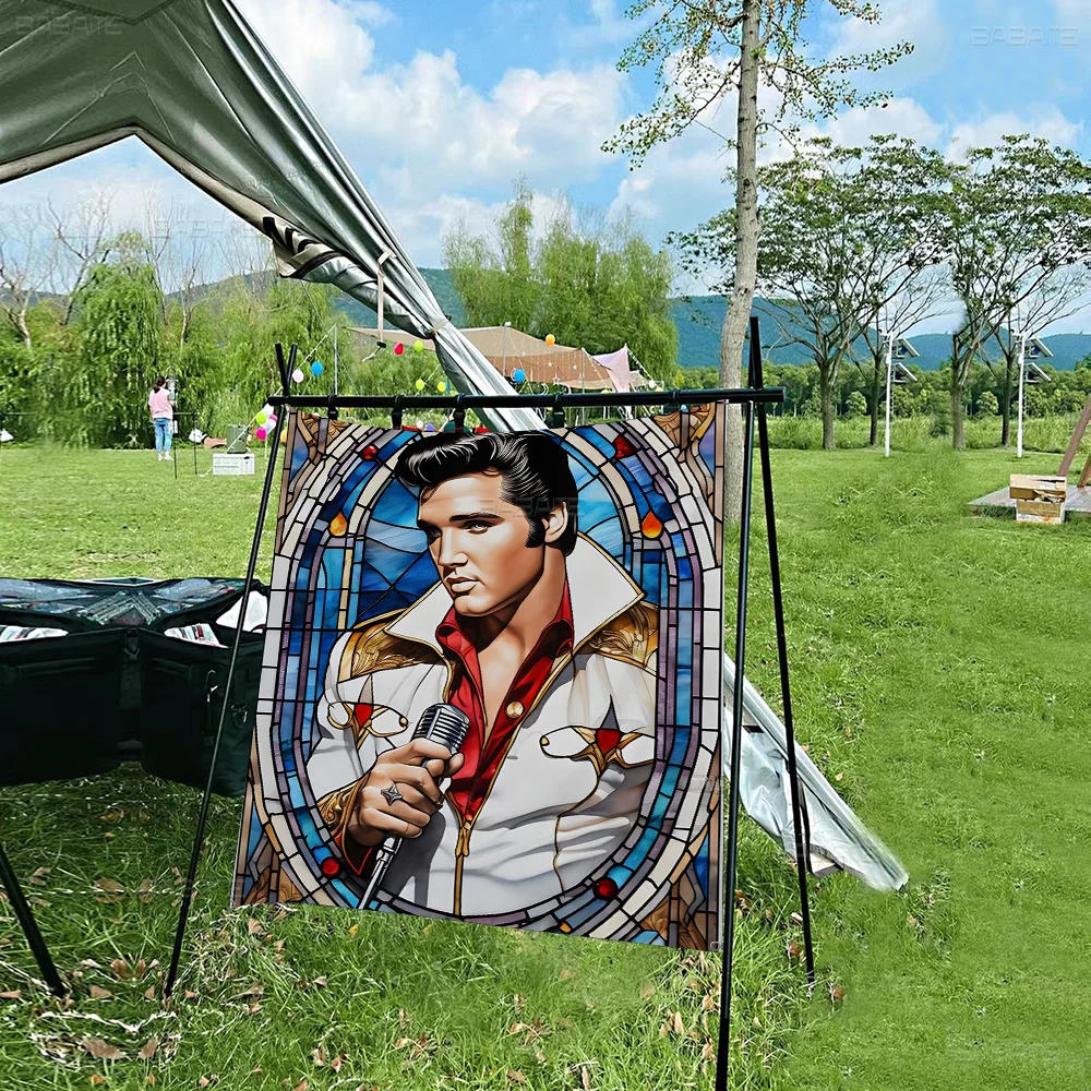 Singer E-Elvis p-presleys Large Size Flags Printing Patterns Interesting Birthday Party Decorations Banner