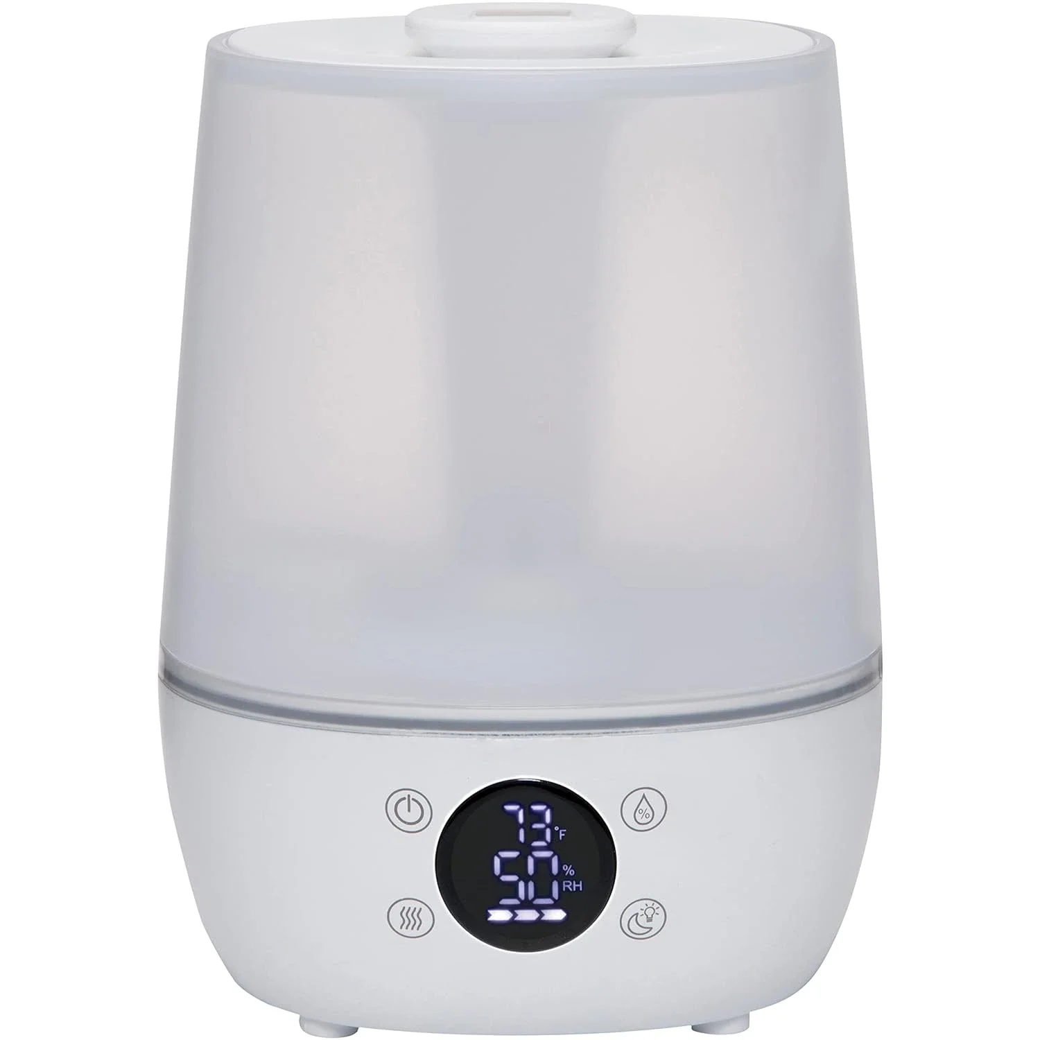 

Filter-free Stalwart Humidifier with Intelligent Humid Control Technology - Monitors Temperature and Humidity Levels, Elegant Wh