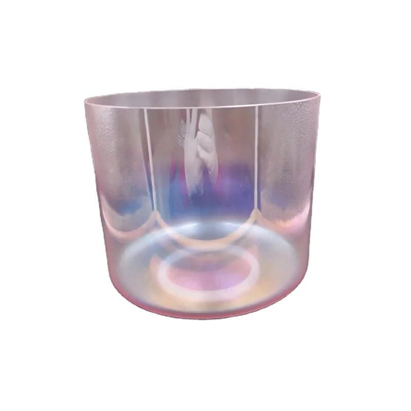 

Hot Selling Colorful Quartz Crucible 3rd 4th Chakra Note Octave Crystal Singing Bowl for Healing Meditation