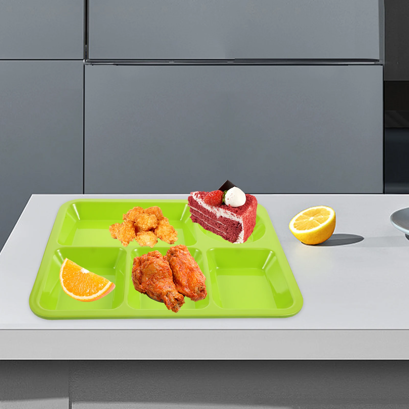 

3 Pcs Anti-fall Partition Plate Cutlery White Dog Sectional Compartment Plates Tray Dishes