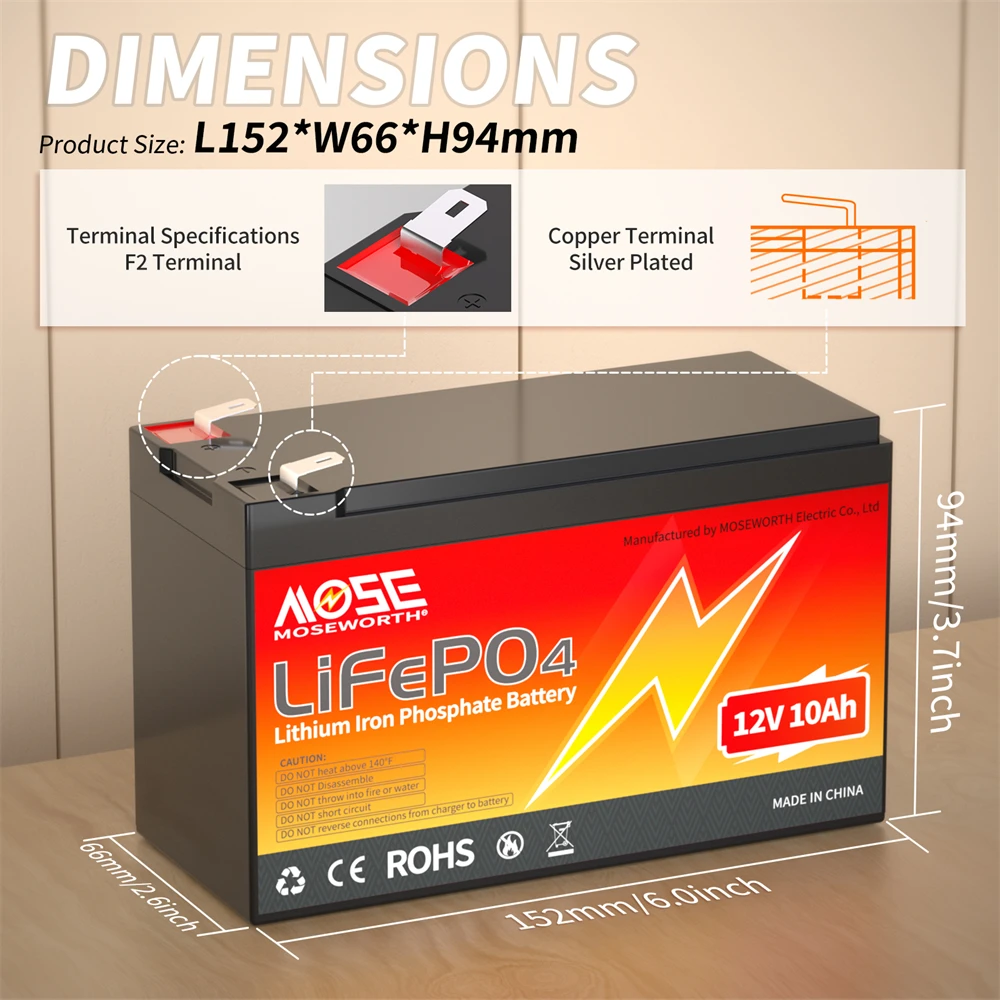 Nieuwe 12V 6Ah 10Ah 12Ah 20Ah 25Ah 50Ah 100Ah LiFePo4 Batterij 24V 36V 200Ah 300Ah Lithium Ionfosfaat Batterijen Ingebouwde BMS