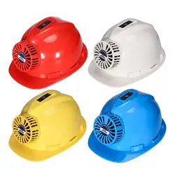 Hard Hat with Large Fan Summer Rechargeable 4 Level of Speed for Outdoor Working Multifunctional Safety Helmet Sunshade Cap