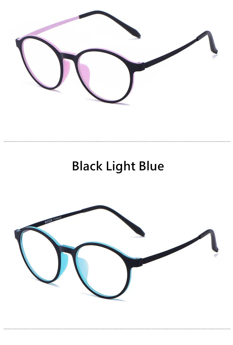 YIMRYUILI Ultraleichte Gummi Titan Runde Rahmen Anti-Blau Licht Lesebrille männer Computer Vergrößerungs Lesebrille Y305 – Detail 13