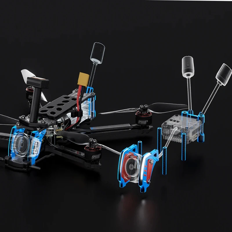 GEPRC Tern - LR40 O4 Pro Upgrade Kit - 7075 Aluminum 4-Inch 180mm RC DIY FPV Frame Replacement Parts for DJI O4 Air Unit Pro