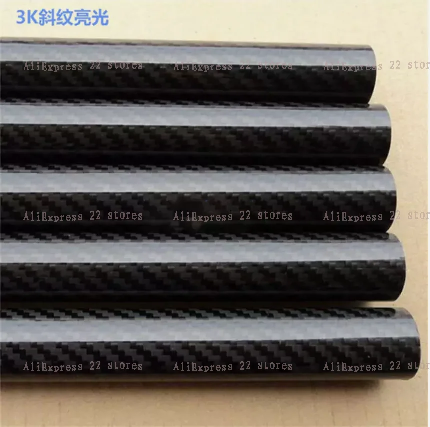 

3K Carbon Fiber Tube 1pcs 1000mm Length OD40mm 47mm 50mm 77mm Round Carbon Pipe Twill&Plain Surface Texture