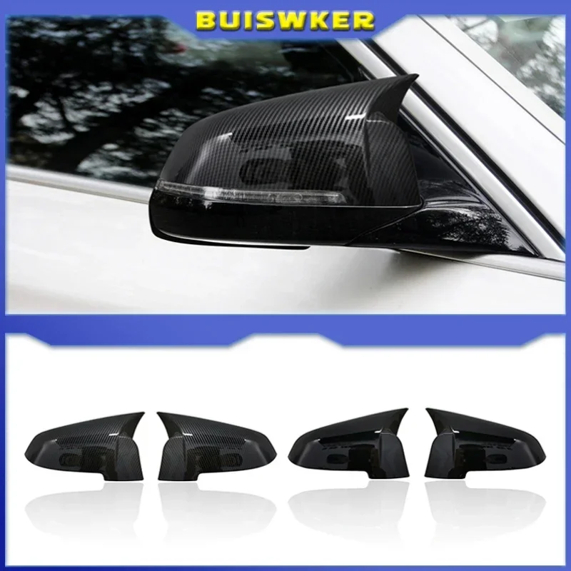 

Rearview MirrorCovers for Bmw 5 Series F10 F11 Lci 2014-2017 Caps Replacement Side Rear-View Carbon Fiber Gloss Black