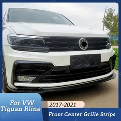 Czarny przedni zderzak samochodowy z siatką środkową kratką do VW Tiguan MK2 Rline 2017 2018 2019 2020 2021 Akcesoria