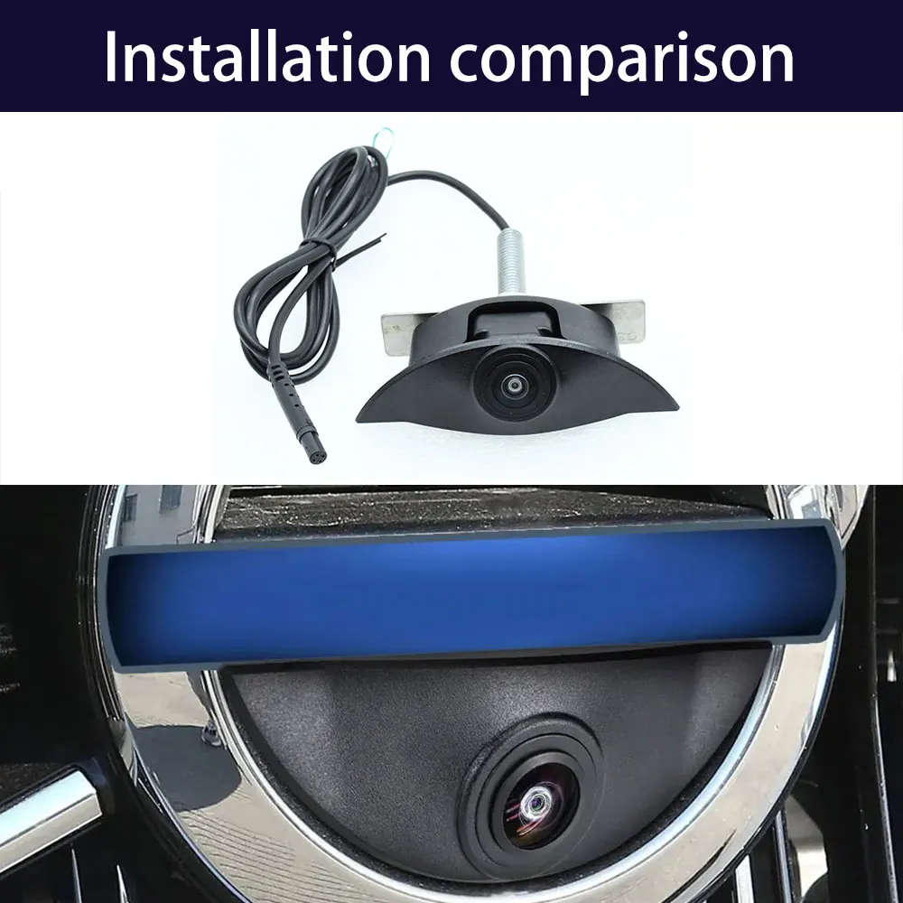 For Volvo XC60 XC70 XC90 S40 S60 S80 S90 C30 C70 V40 V50 V60 70 90 Front Logo View Camera 1920*1080P AHD Vehicle  Car Camera view 6