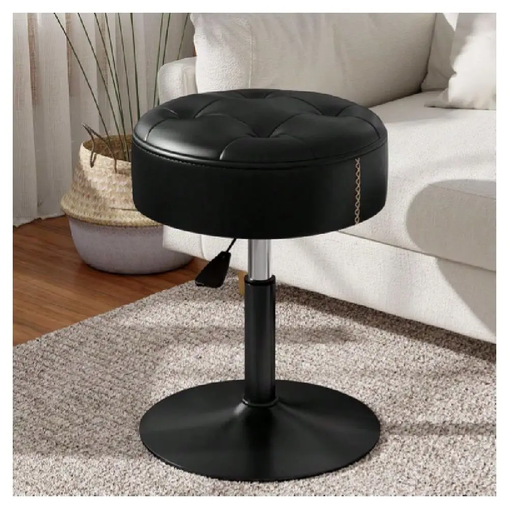 

Кресло для макияжа, мебель для спальни Стул-табурет черный, регулируемый, для туалетного столика, усиленный, выдерживает до 136 кг, огнестойкий, вращающийся на 360°, регулируемый по высоте