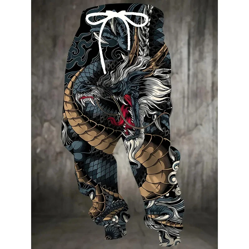 2026 Nuovi pantaloni cinesi Loong stampati ad asciugatura rapida pantaloni sportivi casual autunnali e invernali di alta qualità abbigliamento da corsa all'aperto