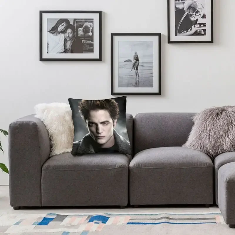 The Twilight Saga Robert Pattinson Cushion Cover Print Edward Cullen Throw Pillow Case for Car Cool Pillowcase Home Decoration