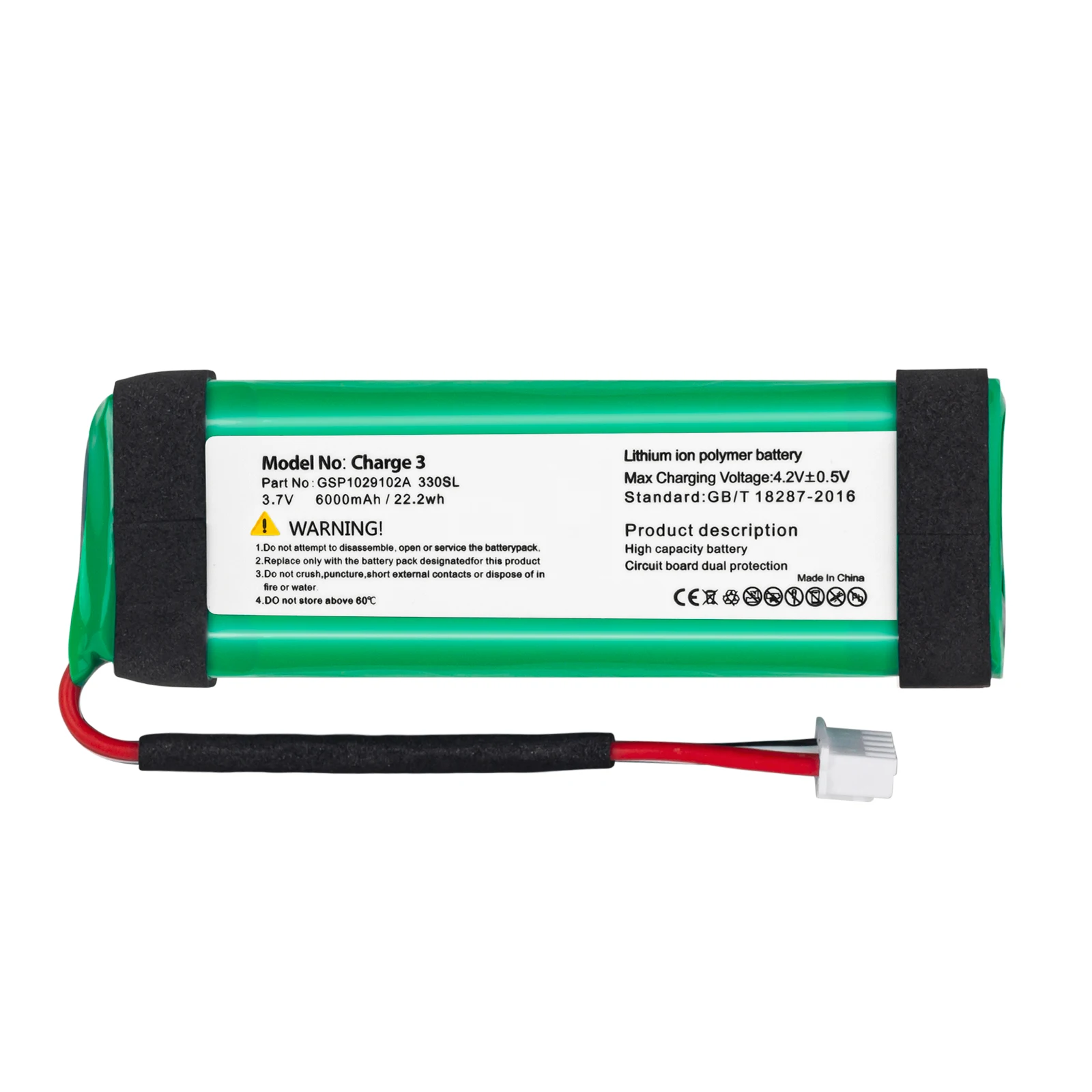 3.7v 6000mah Real capacity 100% New For JBL charge 3 GSP1029102A Wireless Bluetooth audio battery