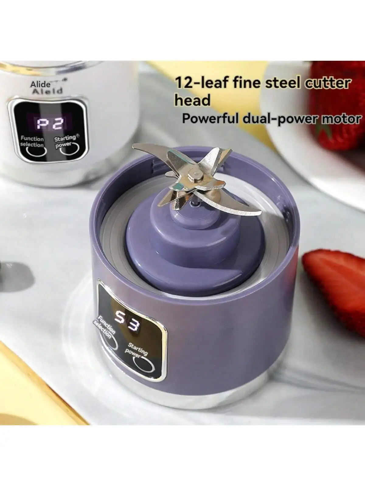 Espremedor recarregável portátil para casa, escola, esportes - copo triturador de gelo pequeno