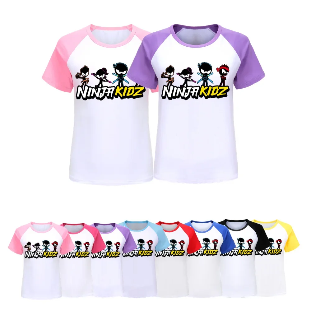 

Boys T Shirt Summer NINJA KIDZ 3D Printed T-shirt Kids Funny Harajuku Fashion Top Boys&Girls Tee tops 2-16 Years