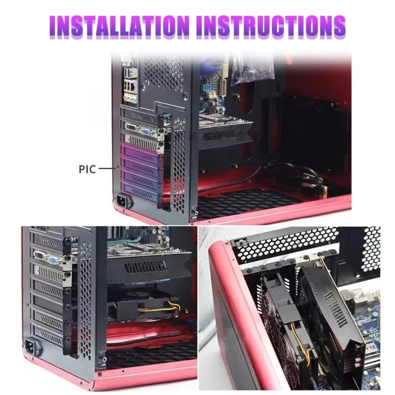 B03C PCI Slot Mounted Graphics Card Fan Video Card Coolers to Improve Performances and Prevent Overheating 90mm/80mm Fan