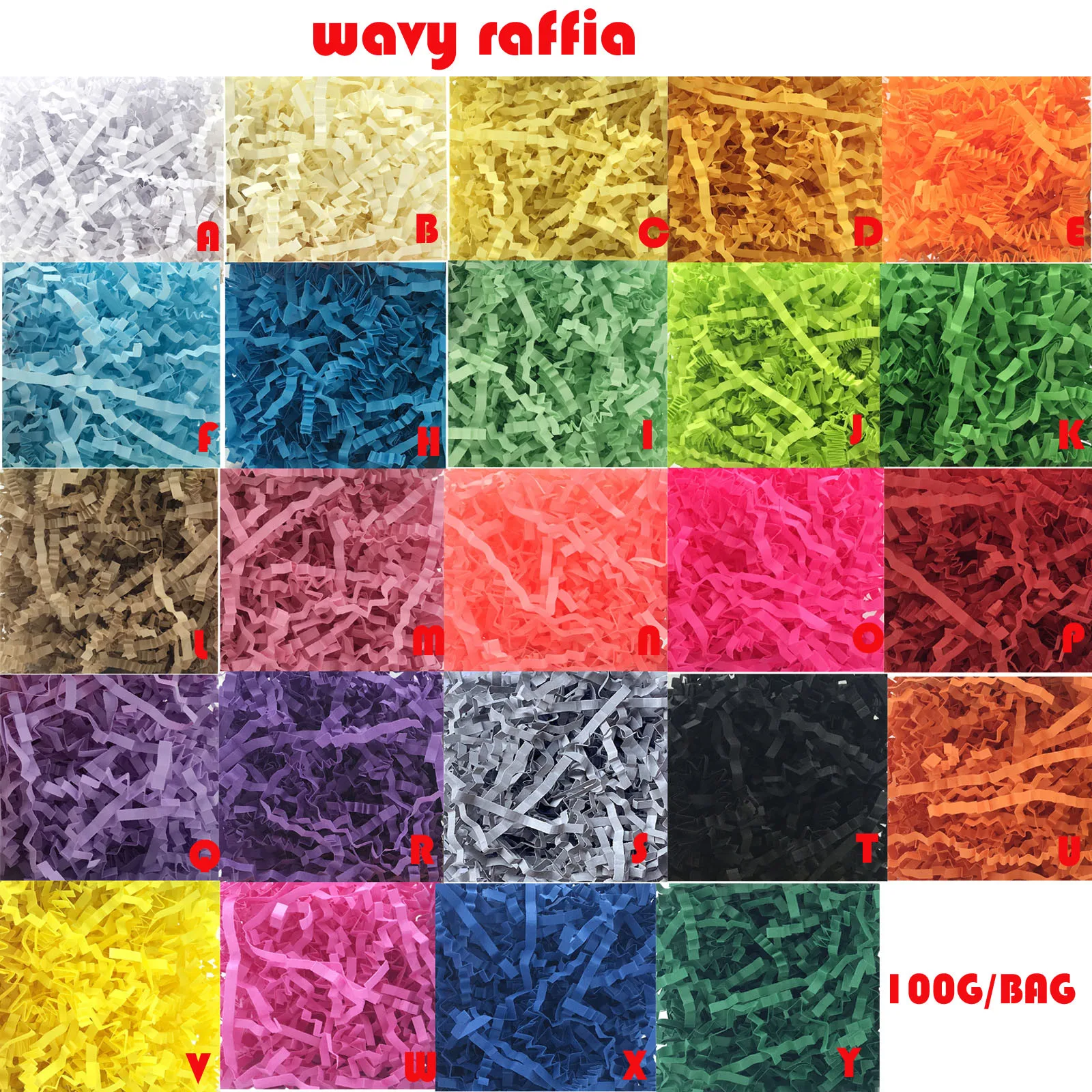 50g colorido triturado arrugado Lafite papel rafia DIY boda fiesta dulces caja de regalo relleno embalaje Navidad decoraciones para el hogar
