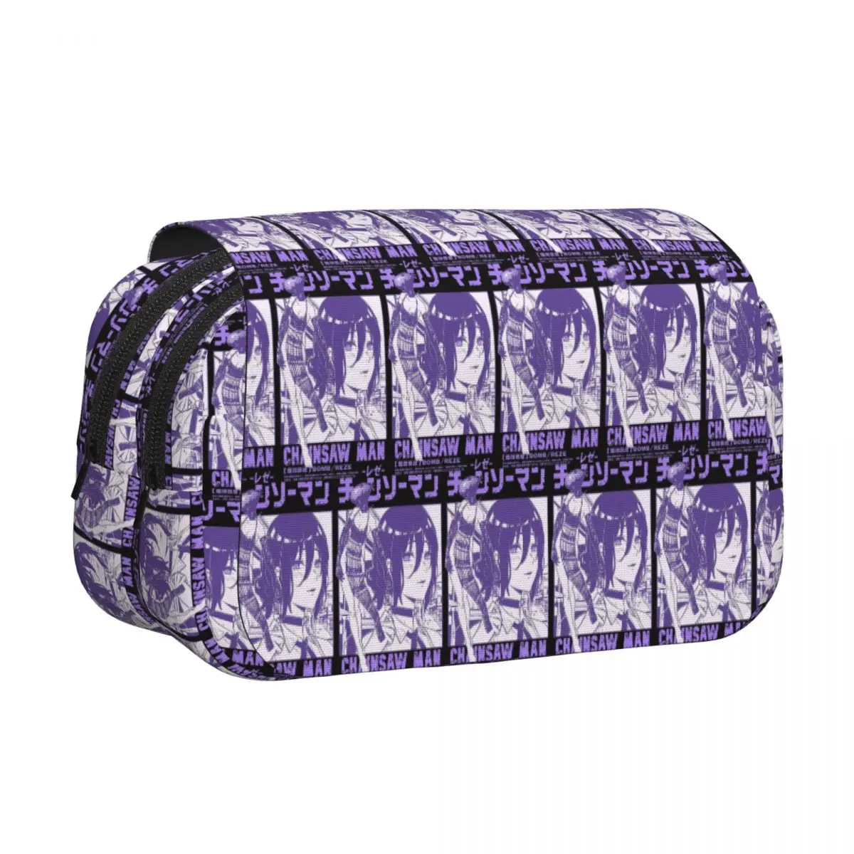 Anime Chainsaw Man Reze Pencil Cases Pen Holder Hard Shell Leather Large Capacity Pen Box Pencil Bag for Kids Gifts