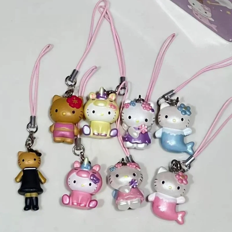 

В наличии: Декоративная цепочка для телефона «Русалка», серия «Фантазия» с персонажами Hello Kitty, черный кожаный брелок-подвеска с длинными ножками, мини-кукла, подарок на день рождения