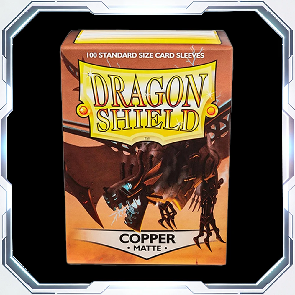 

100ct Dragon Shield Card Медь TCG Стандартный размер Рукава TCG Защитная пленка для карт PTCG/FAB/TCG Чехлы 66x91 мм Для вентиляторов