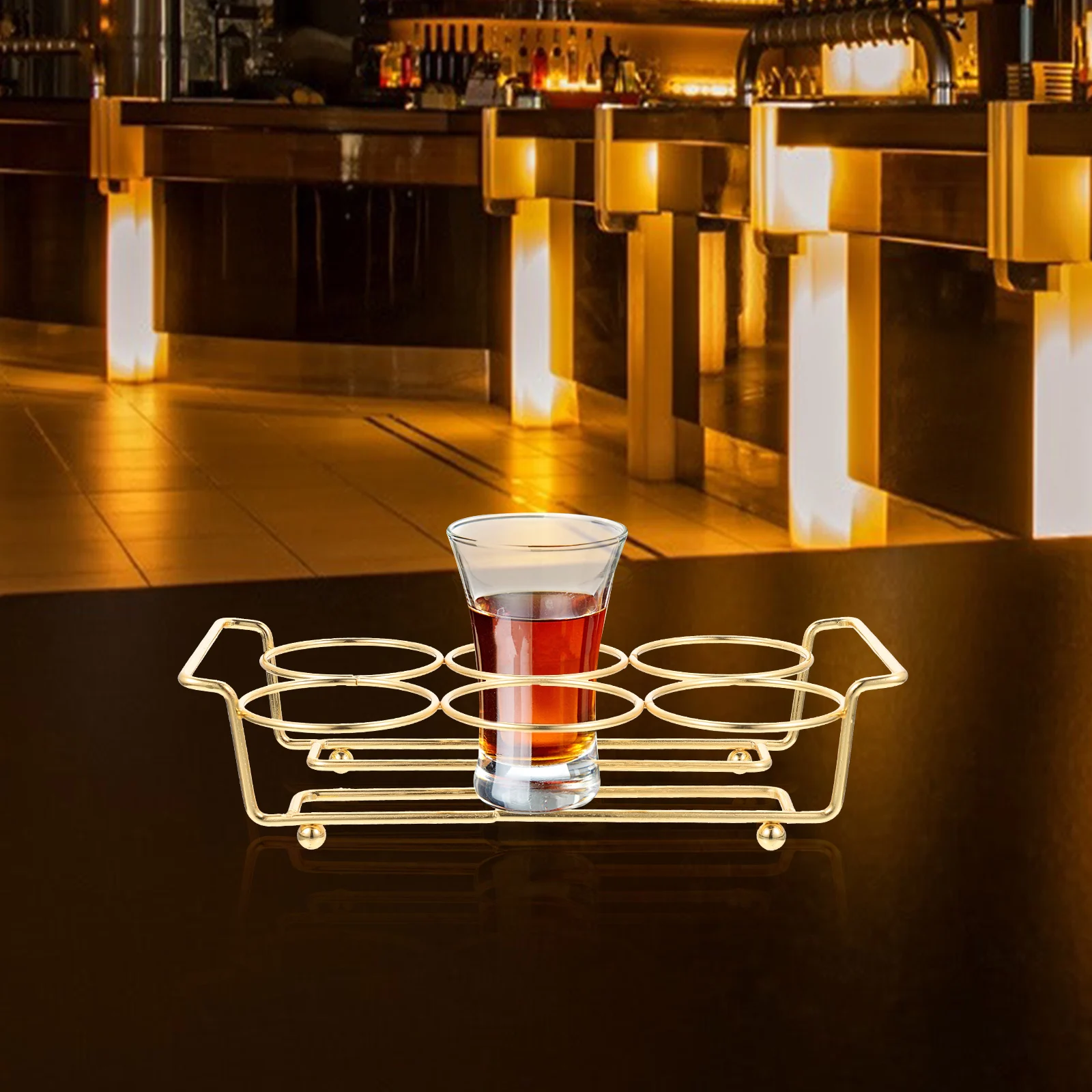 

Glass Shot Glass Holder Metal Practical Bar Supply Bar Supply Liquor Cup Organizer Storage Tidy