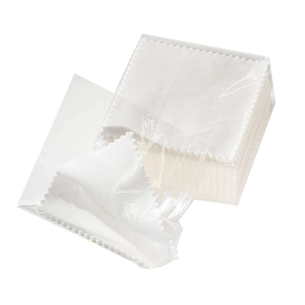 50pcs Silver Jewelry Cleaning Polishing Cloth Individually Wrapped Small Polishing Cloth for Sterling Silver Gold Platinum Tool