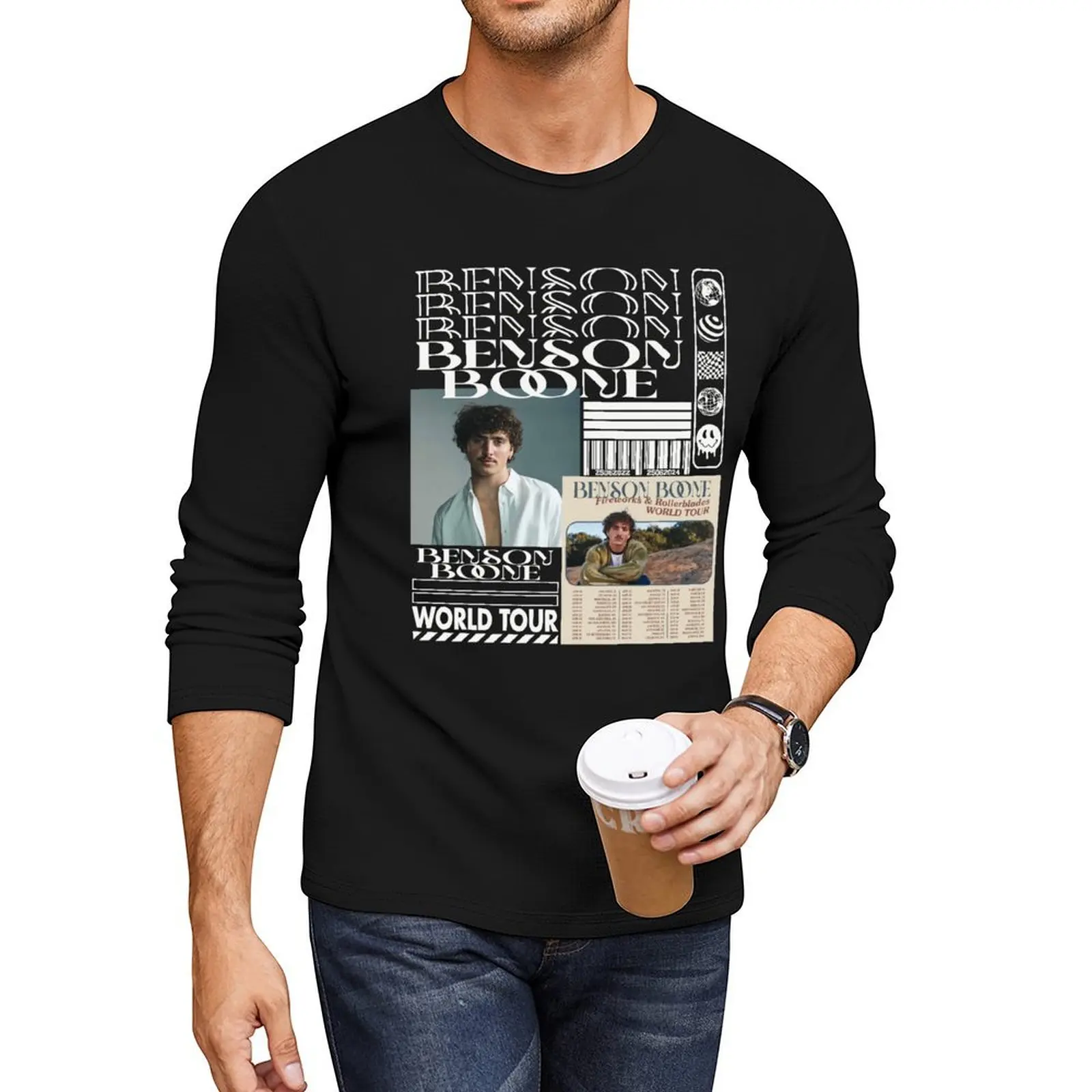 Benson Boone Vintage Long T-Shirt Anime t-shirt tees plain t-shirt Aesthetic clothing men clothings