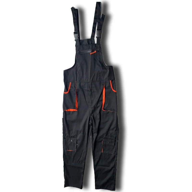 ชุดเอี๊ยมทำงานผู้ชายผู้หญิงหลากสี ชุดคลุมป้องกันพร้อมสายรัด จั๊มสูทหลายกระเป๋า ชุดยูนิฟอร์ม กางเกงคาร์โก้แขนกุด