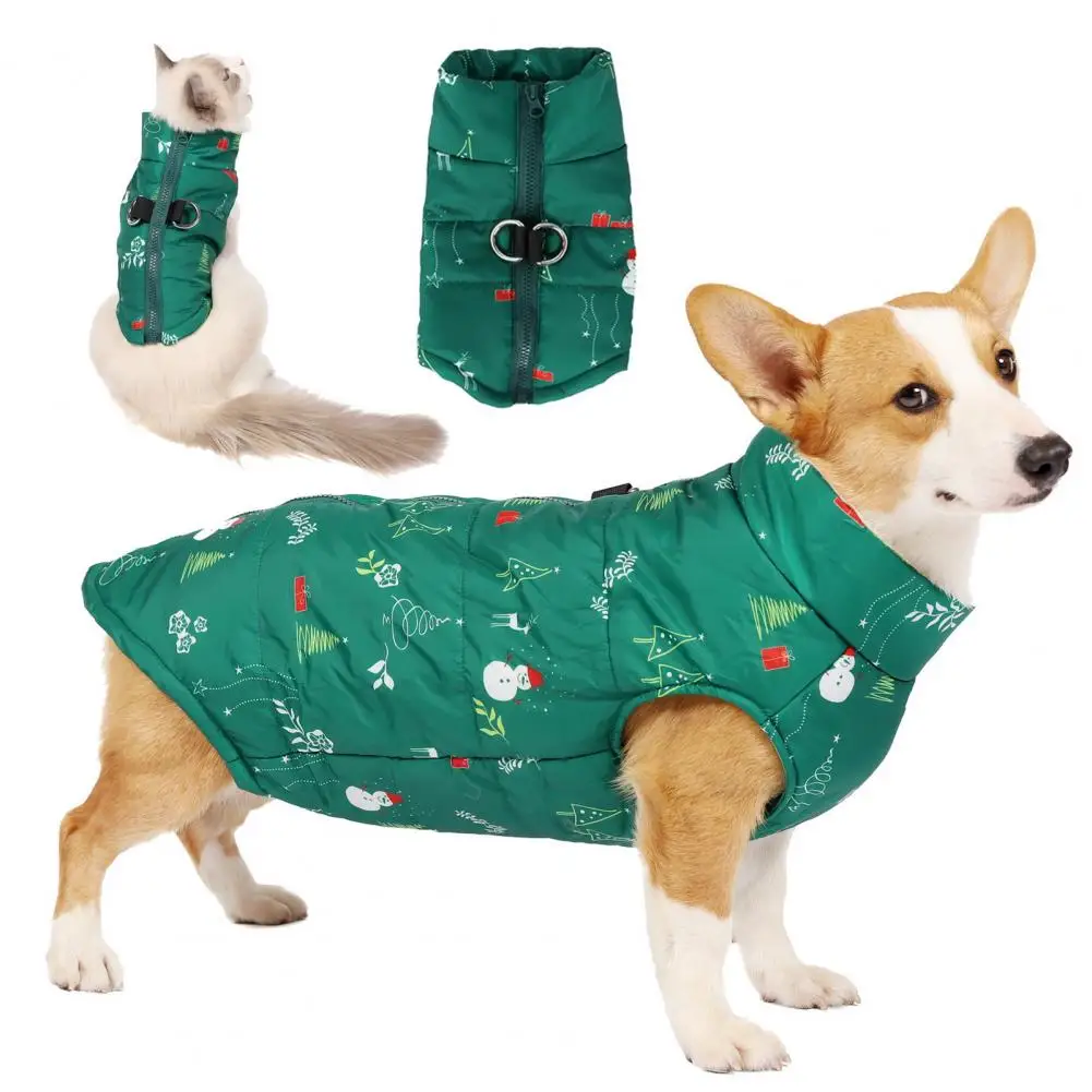 Dog Ski Clothing Christmas Pet Clothes Waterproof Ski Jacket for Dogs Cats with Easy Zipper for Outdoor Adventures Ski Jacket