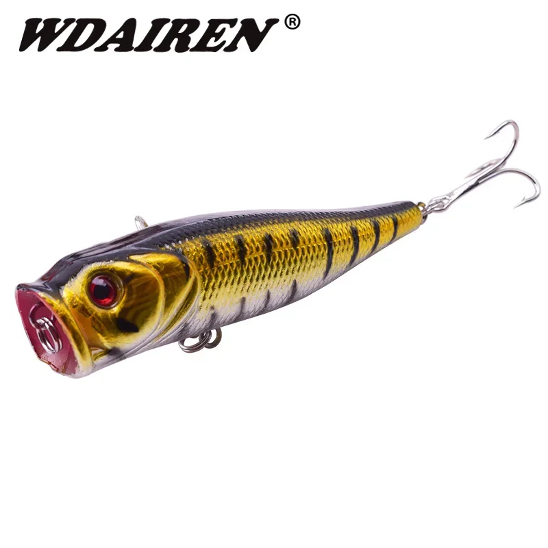 

1Pc Topwater Popper Fishing Lures 85mm 14g Hard Bait Fishing Baits Wobblers Long Casting Crankbait Pesca Fishing Tackle WD-264