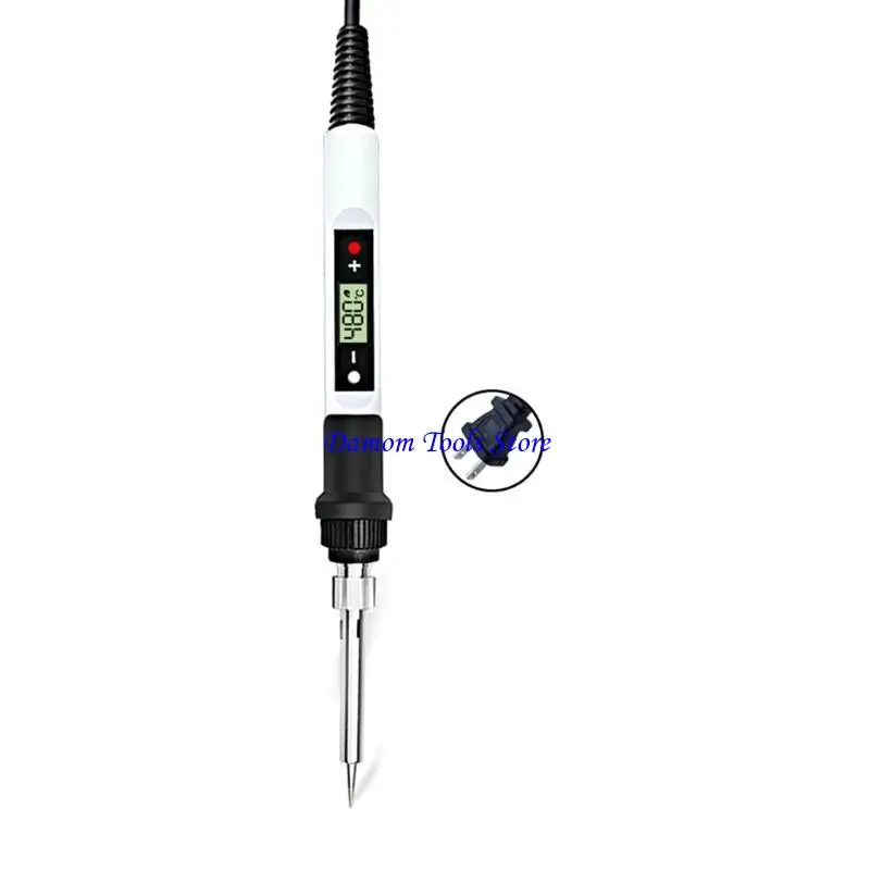 57BE 85W Adjustable Soldering Iron Temperature Control, LED Display Interchangeable Nozzles Essential for Welding Repairs