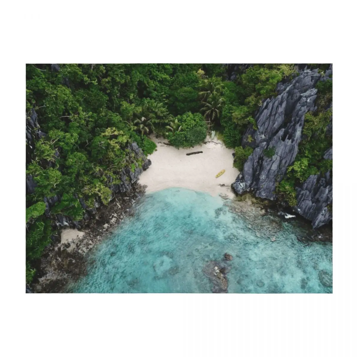 

Isolated Beach in The Philippines Islands Throw Blanket Soft Big Decorative Sofa Picnic wednesday Blankets