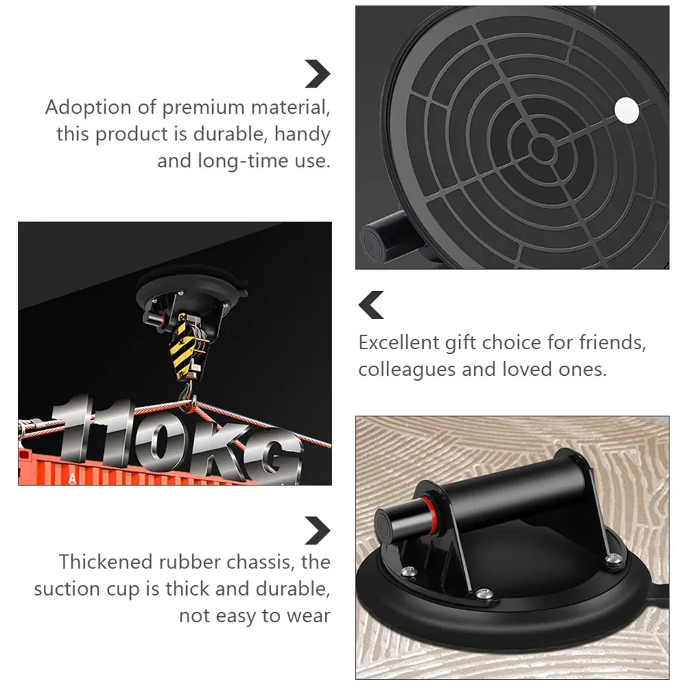 كوب شفط يدوي لبلاط الأرضيات - رافع شفط مضخة تفريغ قوية شديدة التحمل، أداة رفع البلاط والزجاج، مساعد متحرك #3