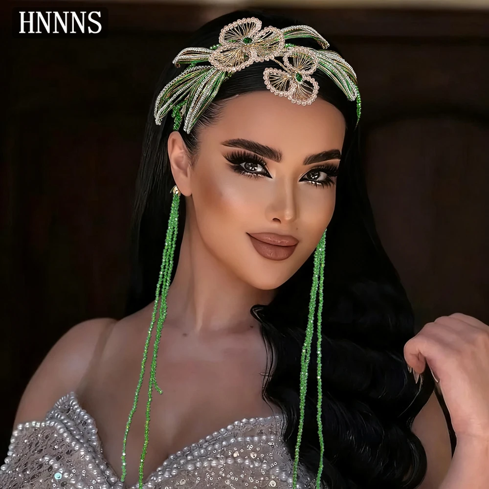 TOPQUEEN الفاخرة الزفاف عصابات الزفاف المنسوجة يدويا رائعة شرابة السيدات مأدبة حفلة أنيقة إكسسوارات الشعر YXA403