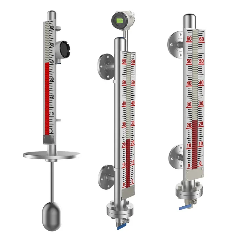 

Water level gauge with remote alarm, magnetic replica stainless steel level gauge UHZ304