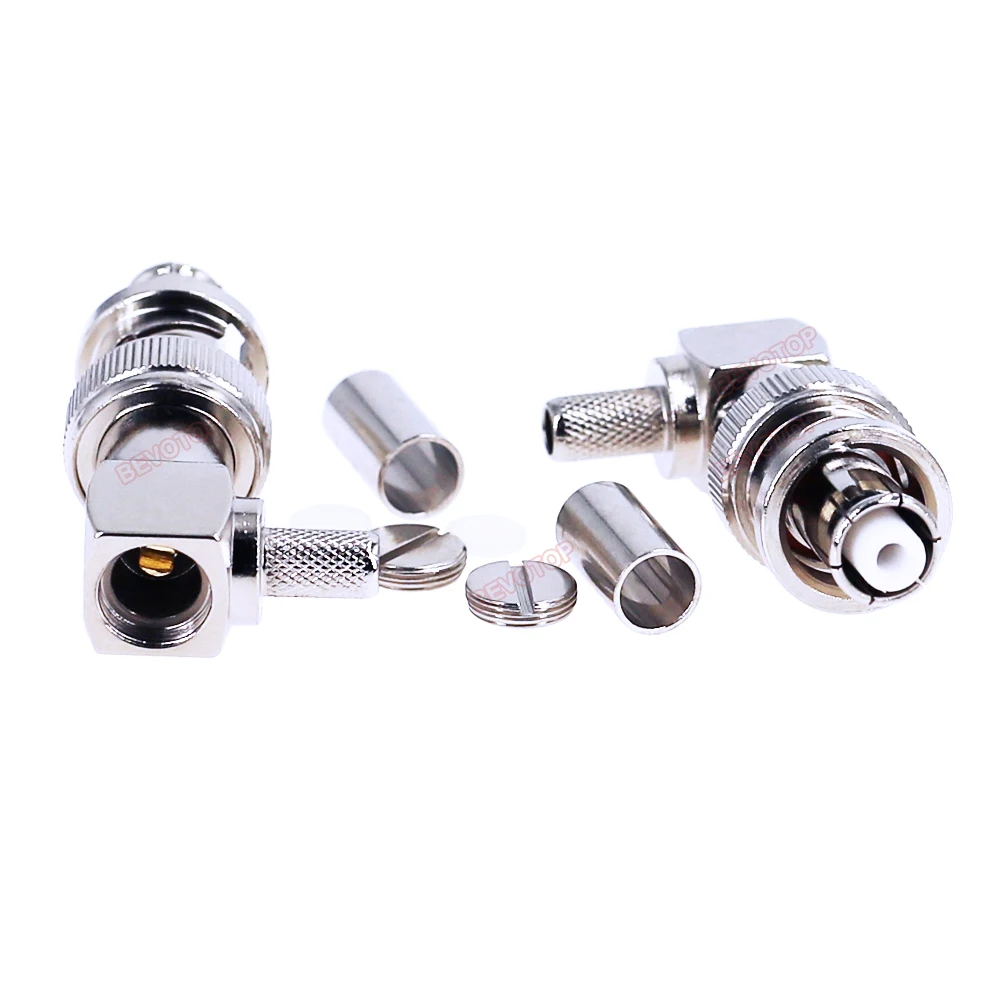 10PCS/LOT High Voltage 5000V SHV RP-BNC Male Connector High Quality RF Coaxial Connector for RG58 LMR195 RG223 Cable BEVOTOP