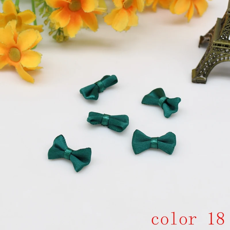 50/100 Stück 10mm-20mm Kleine Satinband-Schleifen Blumenapplikationen zum Nähen Bastelschleifen für Hochzeiten Partys DIY-Dekorationen – Detail 22