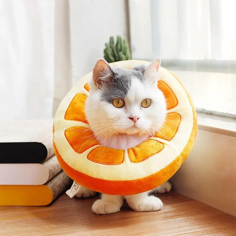 Cat Cone Orange Style Comfy Recovery Collar Orange Style Adjustable Comfortable Dog Cone Cat Dog Recovery Collar To Stop Licking