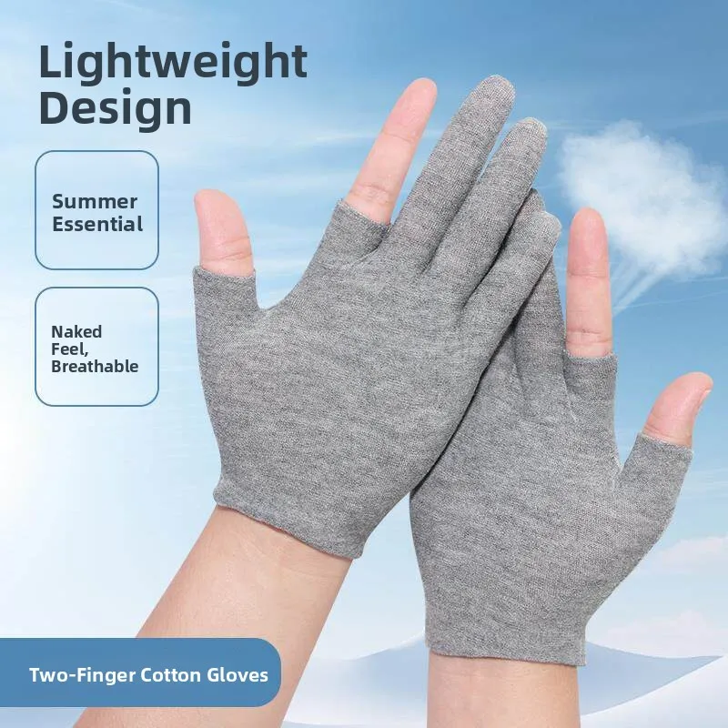 

Thin Cotton f-Finger Gloves for Men Outdoor Work Gloves Breathable Sun Protection Dir Resistant Sweatproof very Gloves