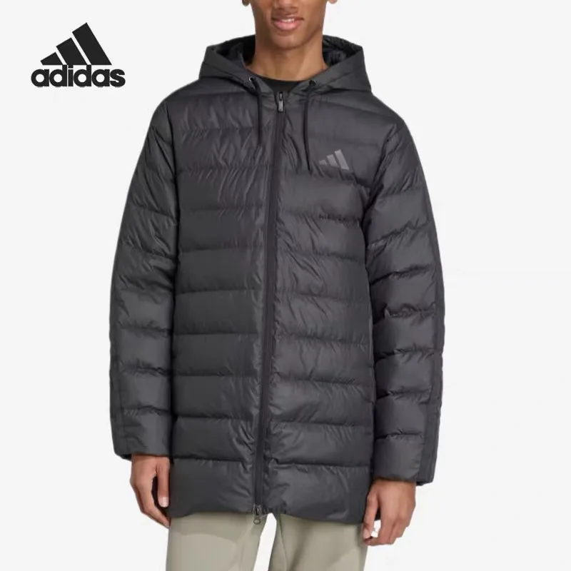 Adidas, Men's Winter Light and Thin Medium and Long Ribs Down Jacket Warm Jacket JM4061