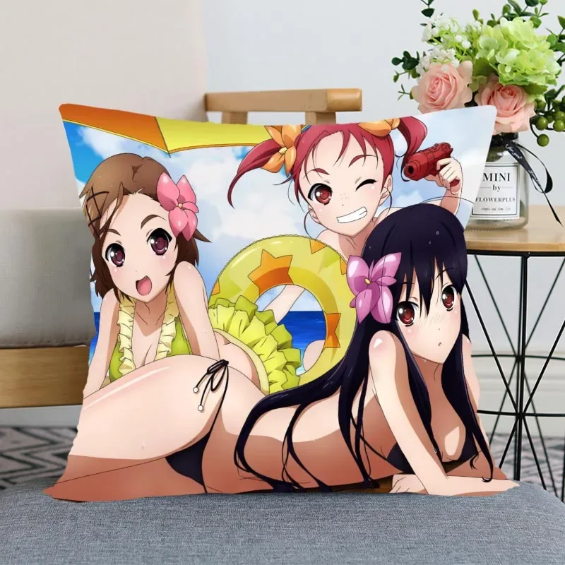 New Accel World Anime Pillow Cover Bedroom Home Office Decorative Pillowcase Square Zipper Pillow case Satin Soft Cover