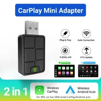 Adaptador Inalámbrico 2 en 1 para CarPlay y Android Auto 2026, Sistemas Inteligentes para Automóviles VW, Toyota, Honda, Ford, Benz