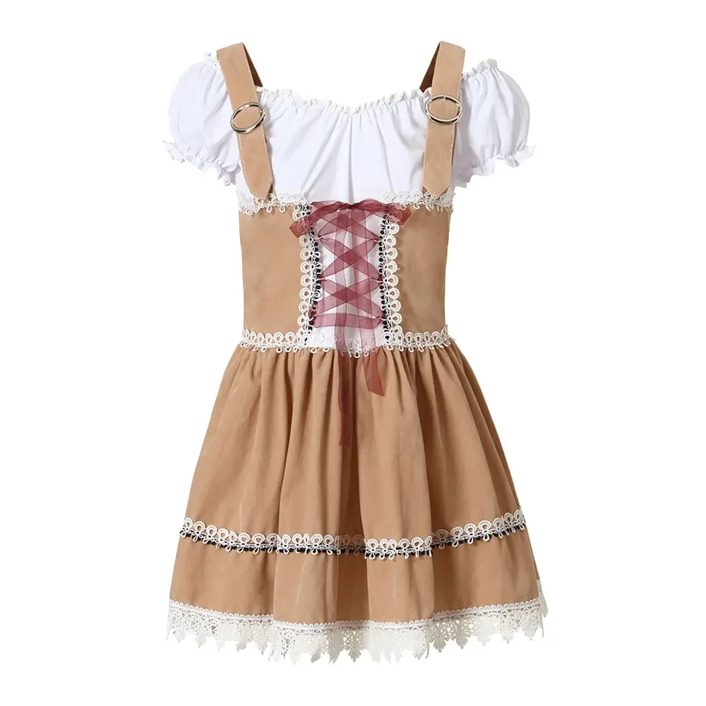 Bavaria Biermädchen Parade Kostüm Damen Traditionelles Deutsches Oktoberfest Kleid Sexy Lady Cosplay Oktoberfest Kostüme – Detail 10