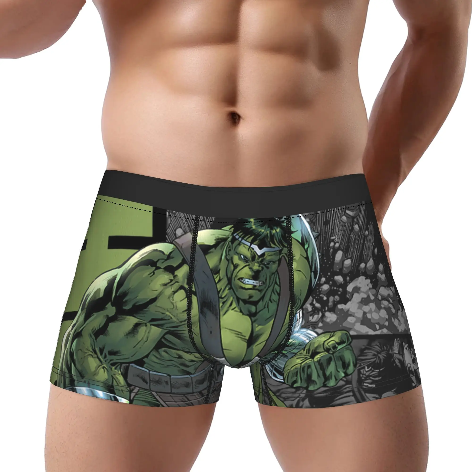 

calzoncillos hombre Marvel boxers Hulk Power Underpants Homme Panties Men's Underwear Print Shorts Boxer Briefs