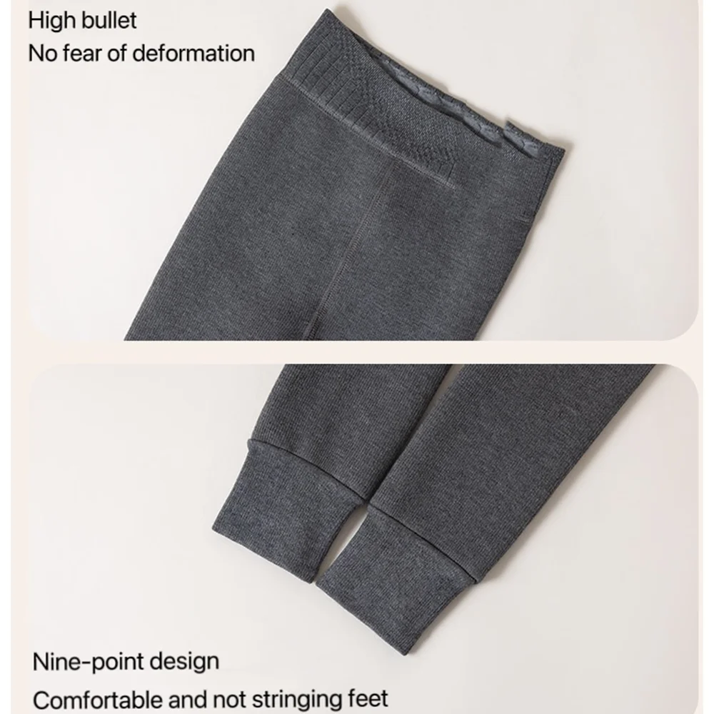 بلون جوارب للأطفال الجوارب الدافئة صوف مبطن جوارب طويلة الشتاء فتاة أسفل طماق جوارب طويلة مرنة جوارب السيقان #5