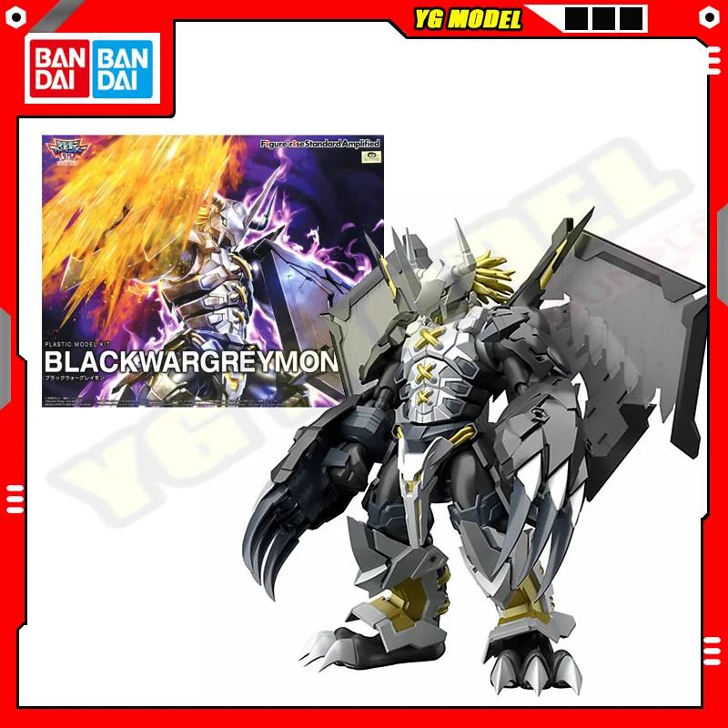 BANDAI Digimon Adventure Assembly Model FRS Black War Greymon Model Kit Figure-rise Standard Model Active Joint A Original