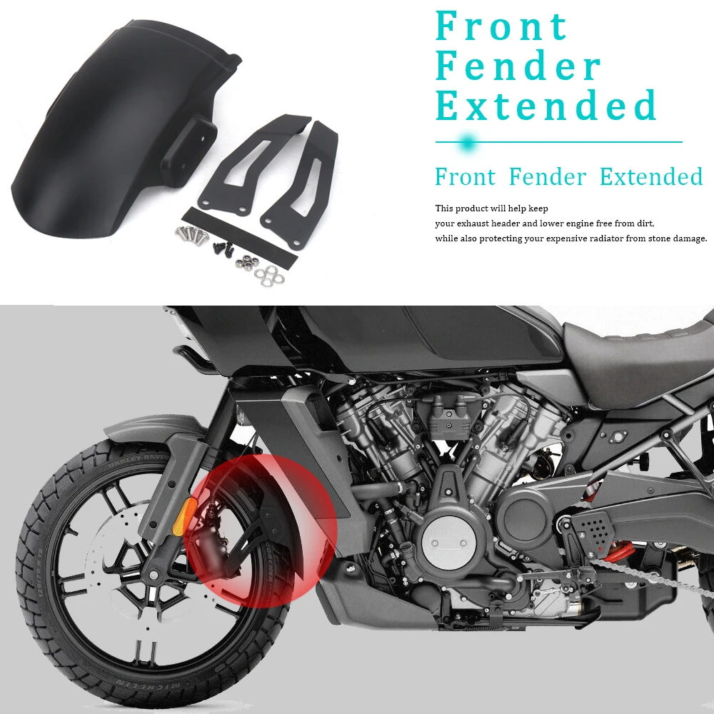 

Front Fender Motorcycle Extended by 265mm Mudguard ABS Mud Guard Kit For Pan America 1250 Special PA1250 S PA1250S 2021-2024