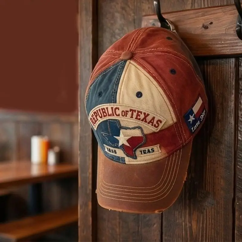 Fashionable Unisex Baseball Hat With Embroidered Lettering And Contrast Stitching